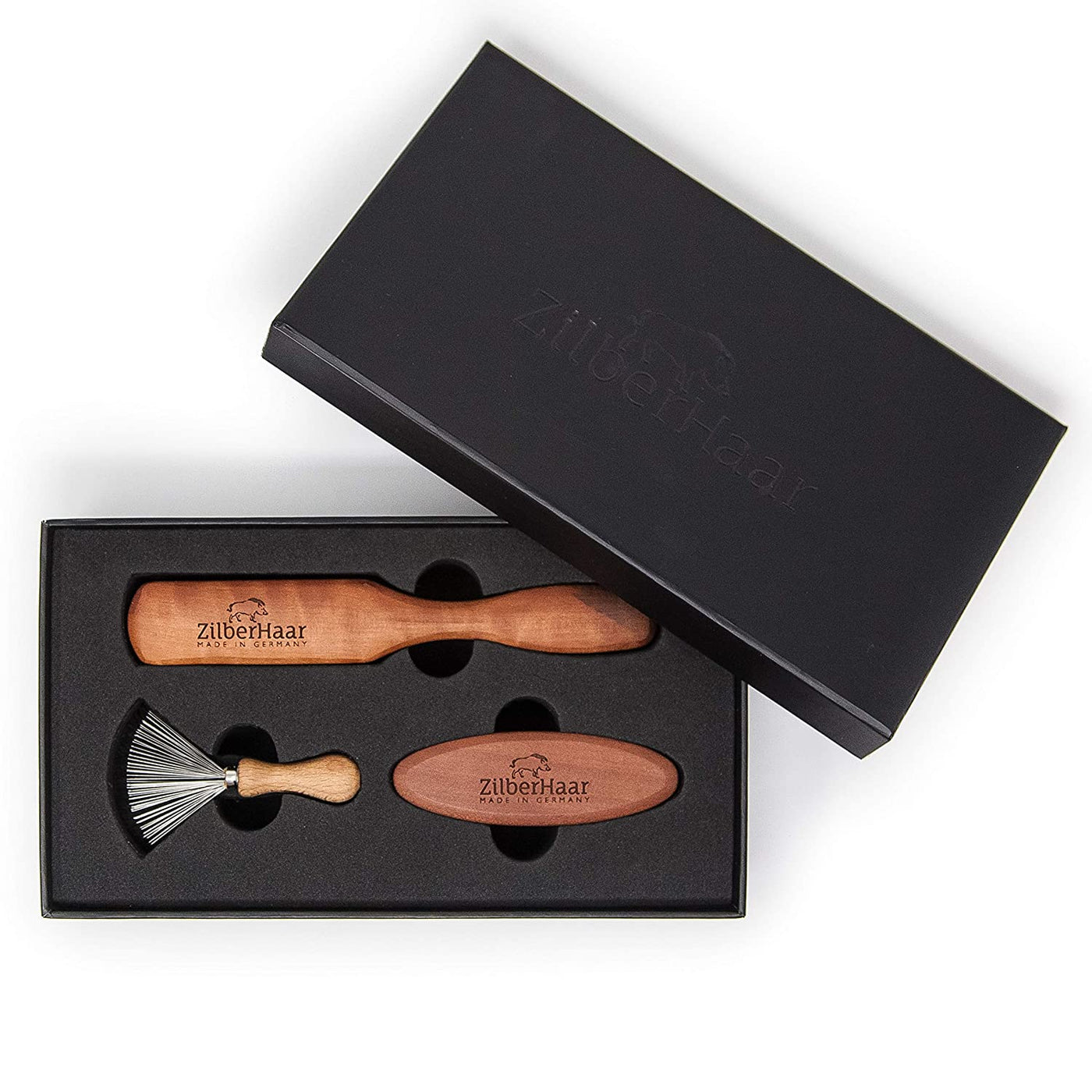 Zilberhaar Beard Brush Gift Set (Soft) | Quality Beard Products